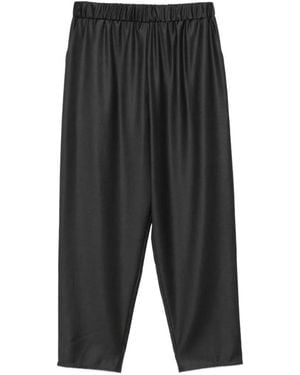 Dusan Elasticated-Waist Pants - Gray