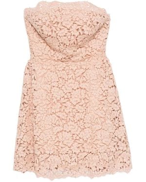 Ermanno Scervino Floral-Lace Strapless Dress - Pink