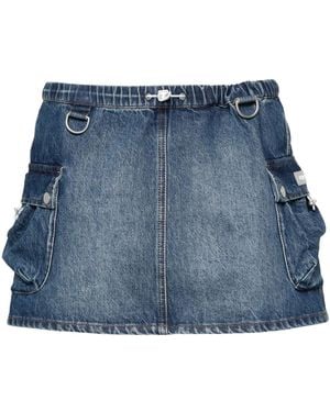 Coperni Denim Cargo Mini Skirt - Blue