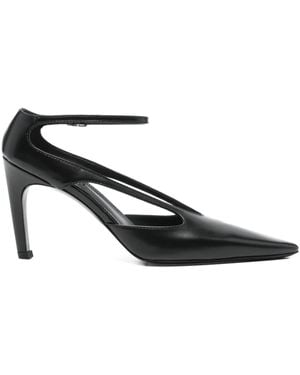 TOTEME Leather Stiletto Pumps - Black