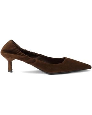 Prada Pointed-Toe Suede Court Shoes - Brown