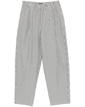 Apuntob Pantalon Rayé À Poches - Gris