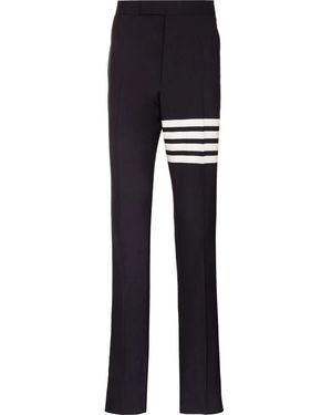 Thom Browne Plain Weave 4-Bar Backstrap Pants - Blue