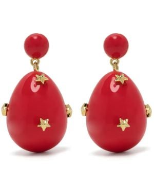 Eshvi Pendientes Mini Galaxy Drop - Rojo