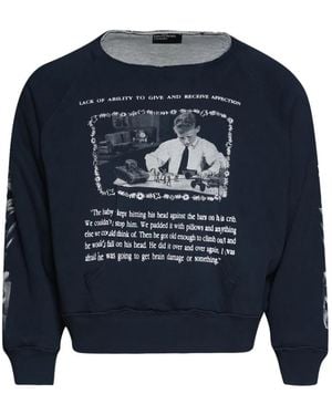 Enfants Riches Deprimes Raglan-Sleeve Graphic-Print Jumper - Blue