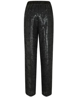 Peserico Sequin-Embellished Frayed Pants - Black