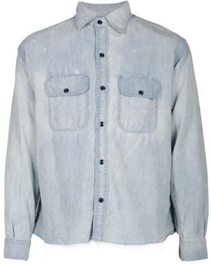MonoStereo Raw-Hem Shirt - Blue