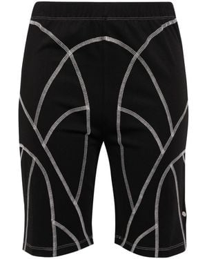 HELIOT EMIL Spadix Exposed-Seam Shorts - Black