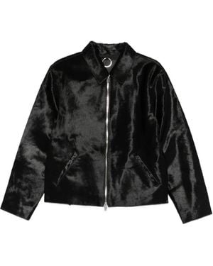 HELIOT EMIL Zipped Shirt Jacket - Black
