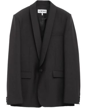 Loewe Single-Breasted Blazer - Black
