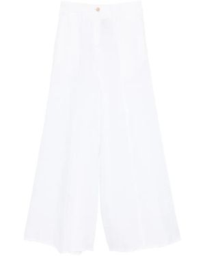Semicouture Button-Detail Pants - White