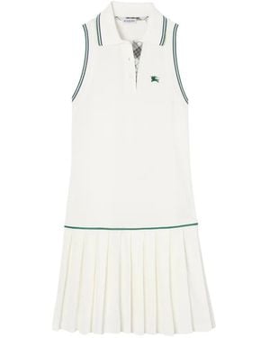 Burberry Cotton Piqué Tennis Dress - White