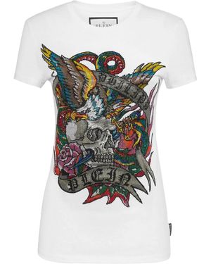 Philipp Plein デコラティブ Tシャツ - ホワイト