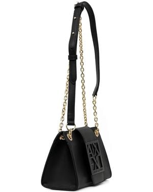 ARMANI EXCHANGE Logo-Embellishment Crossbody Bag - Black