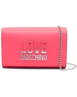 Love Moschino Logo-Lettering Cross Body Bag - Pink