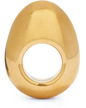 Jil Sander オーバルボディ リング - メタリック