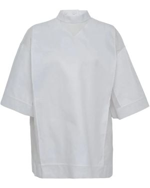 Jil Sander Organdy Cotton Top - White