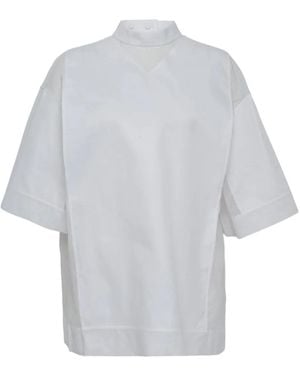 Jil Sander Organdy Cotton Top - White