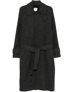 Noyoco Cappotto Con Cintura - Nero