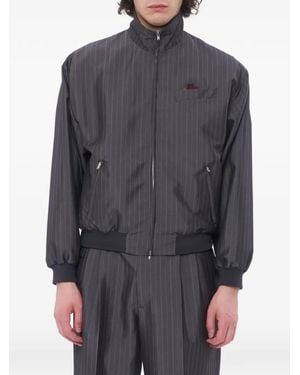Magliano X 247 Coach Tracksuit Pinstripe-Pattern Jacket - Grey