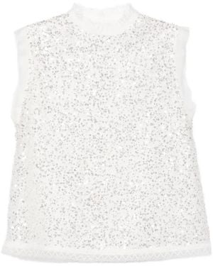 Shiatzy Chen Libre Collection スパンコール トップ - ホワイト