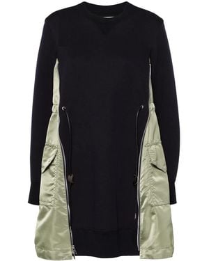 Sacai Panelled Mini Dress - Blue