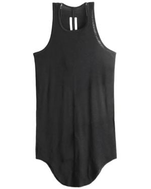 Rick Owens Curved-Hem Racerback Tank Top - Black