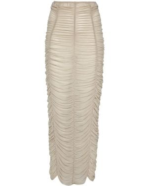 Elena Velez Parlour Midi Skirt - Natural