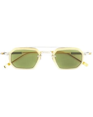 Sato Eyewear Kursa Geometric-Frame Sunglasses - Green