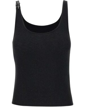 HELIOT EMIL Top sin mangas con detalle de aplique - Negro