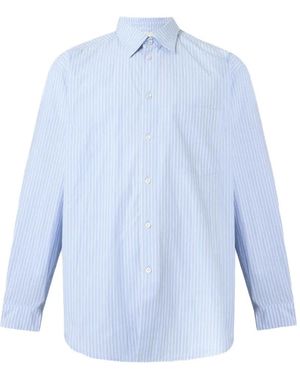 Nanushka Sebas Vertical-Stripe Shirt - Blue
