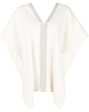 Voz Pull Évasé À Manches Courtes - Blanc