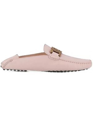 Tod's Chain-Detail Leather Mules - Pink