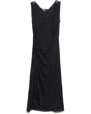Bimba Y Lola Robe En Dentelle Noire À Détail Noué - Black