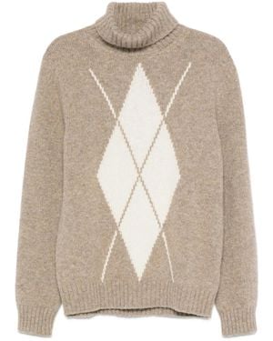 Eleventy Turtleneck Jumper - Natural