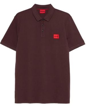 HUGO Logo-Patch Polo Shirt - Red