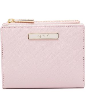agnès b. Leather Wallet - Pink