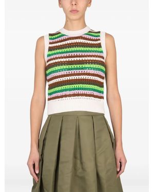 Department 5 Striped sleeveless top - Grün