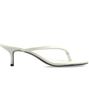 Black Suede Studio Tash 50 Thong Sandals - White