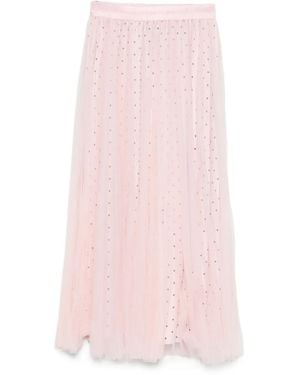 Styland Midirock mit Polka Dots - Pink