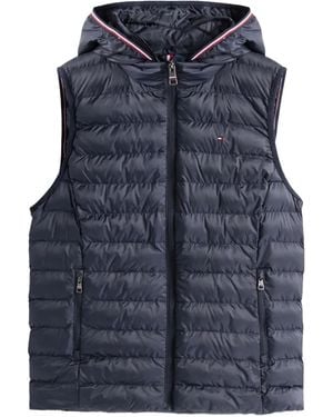 Tommy Hilfiger Hooded Padded Gilet - Blue