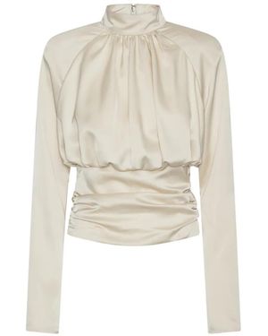 ROTATE BIRGER CHRISTENSEN Ls Ruched Top - White