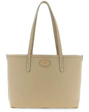 Burberry Bloomsbury Reversible Leather Tote Bag - Natural