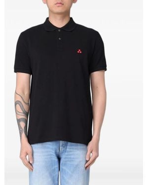 Peuterey Logo-Patch Polo Shirt - Black