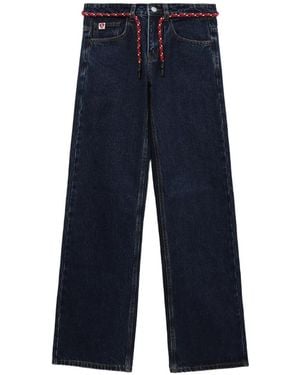 A Bathing Ape Vaqueros Con Cinturón Rope - Azul