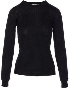 Elisabetta Franchi ロゴ セーター - ブラック