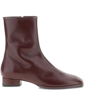 Aeyde Bottines Roisin À Zip Latéral - Brown