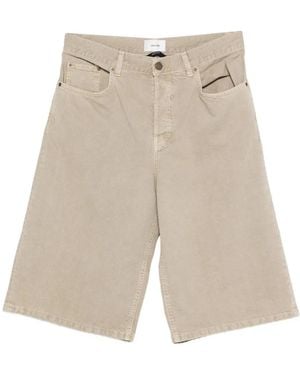 Haikure Button Bermuda Shorts - White