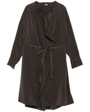 YEAREAST Draped Oversized Shirt - Black
