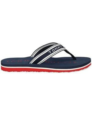 Tommy Hilfiger ストライプ フラットサンダル - ブルー